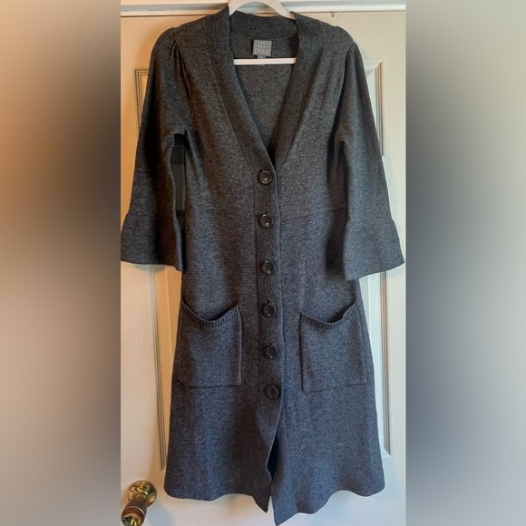 Rabbit Rabbit Rabbit Designs longline wool cardigan 90s witch vintage whimsigoth - Picture 1 of 6